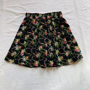 Boho Floral Pleated Skirt